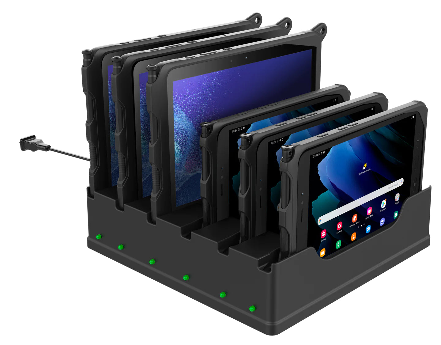 RAM 6-Port Charging Docking Cradle for Samsung Tab Active4 Pro, Tab Active3, Tab Active5