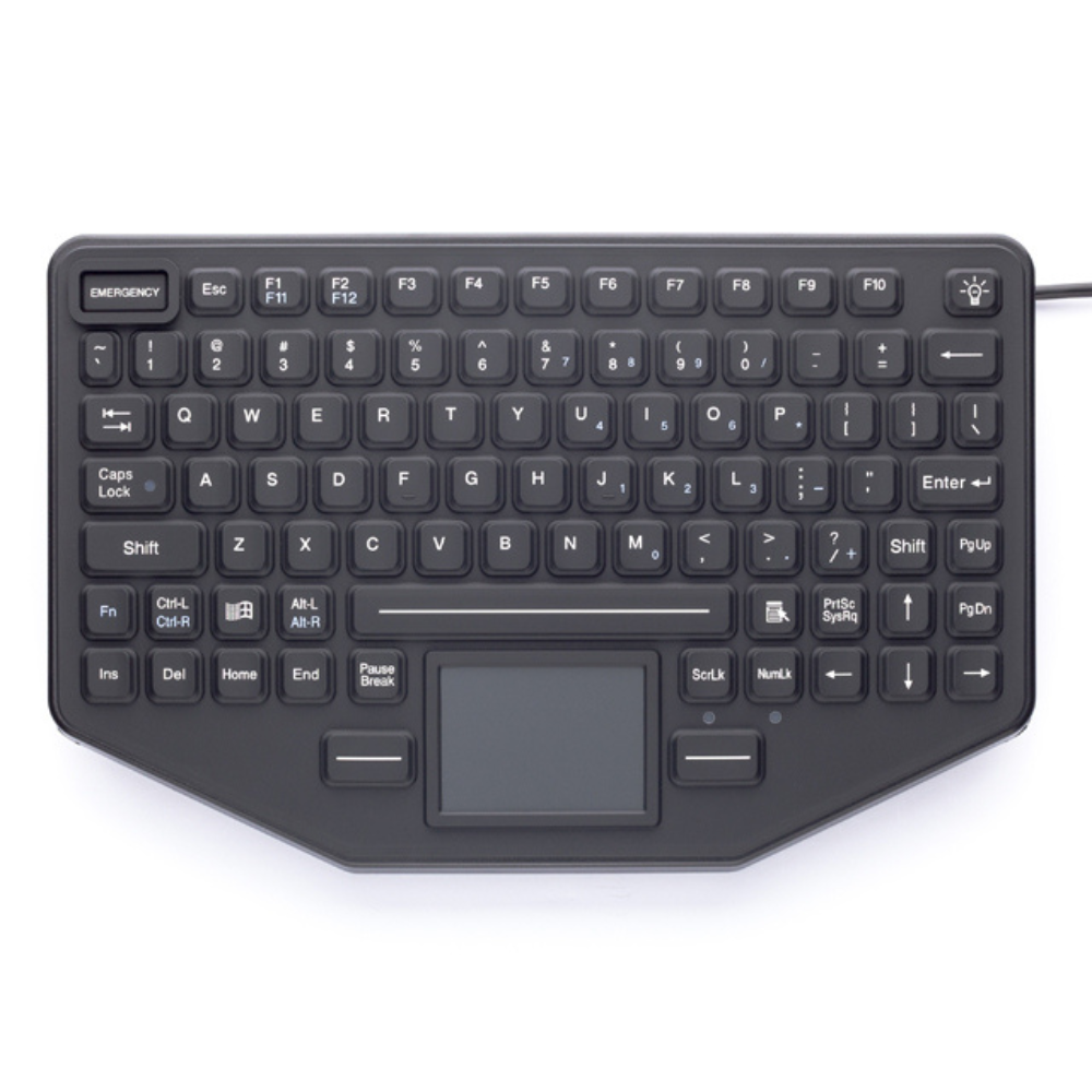 iKey 'Emergency Key' Mountable Industrial Keyboard with Touchpad