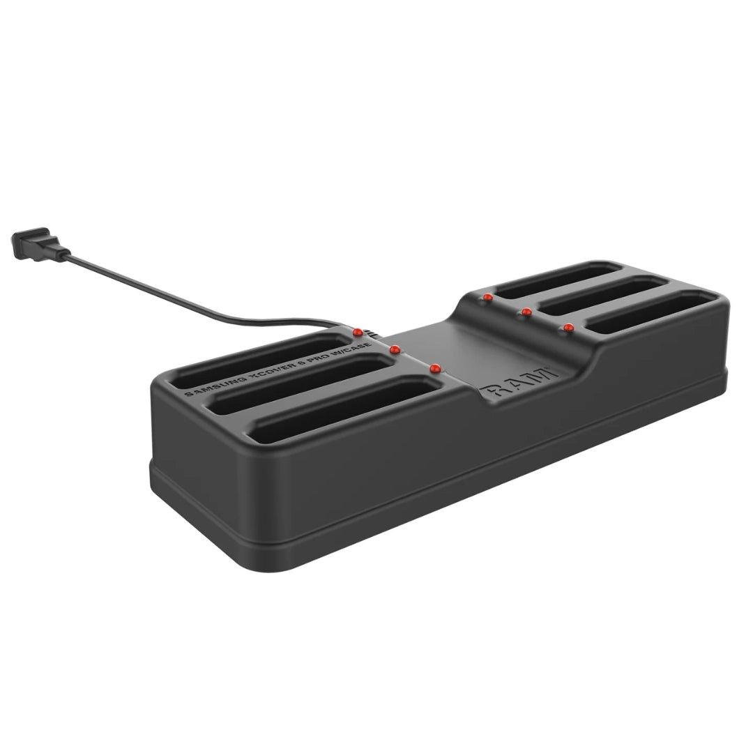 RAM® 6-Port Charging Dock for Samsung XCover6 Pro with OEM or RAM® Skin™
