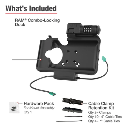 RAM® Key Locking Power + Dual USB Dock for Samsung Tab Active 5 & 3
